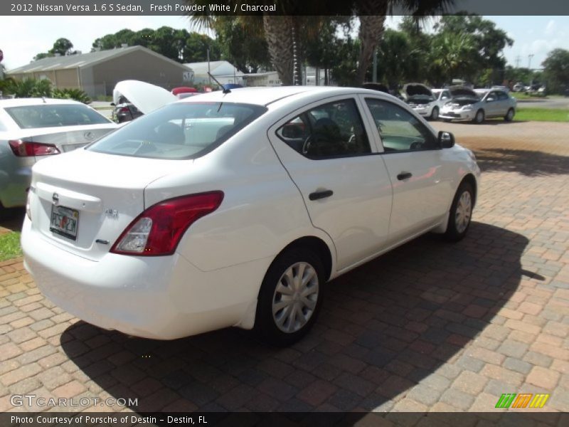Fresh Powder White / Charcoal 2012 Nissan Versa 1.6 S Sedan