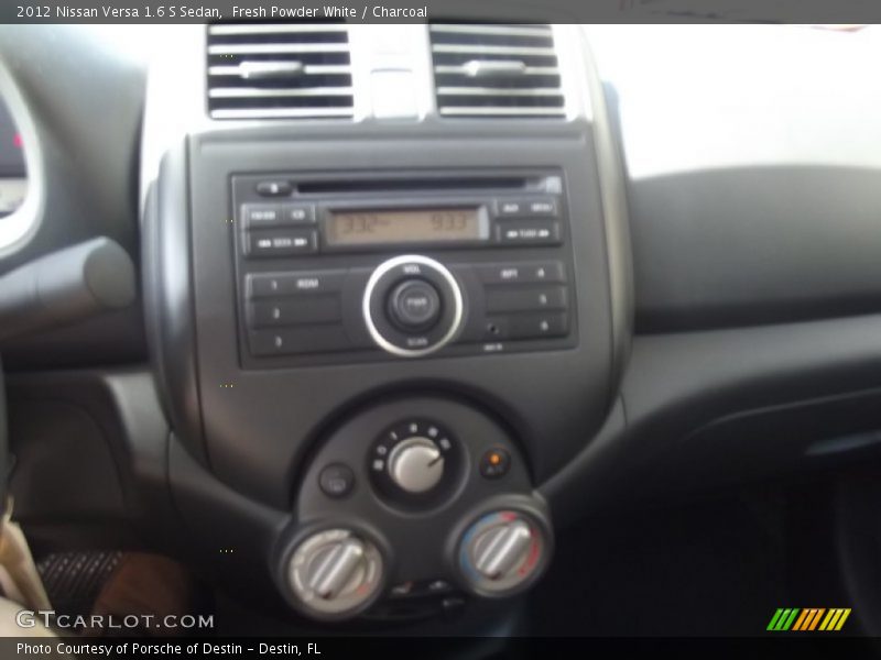 Fresh Powder White / Charcoal 2012 Nissan Versa 1.6 S Sedan