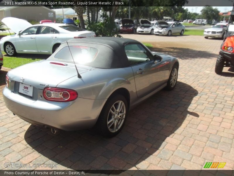 Liquid Silver Metallic / Black 2011 Mazda MX-5 Miata Sport Roadster