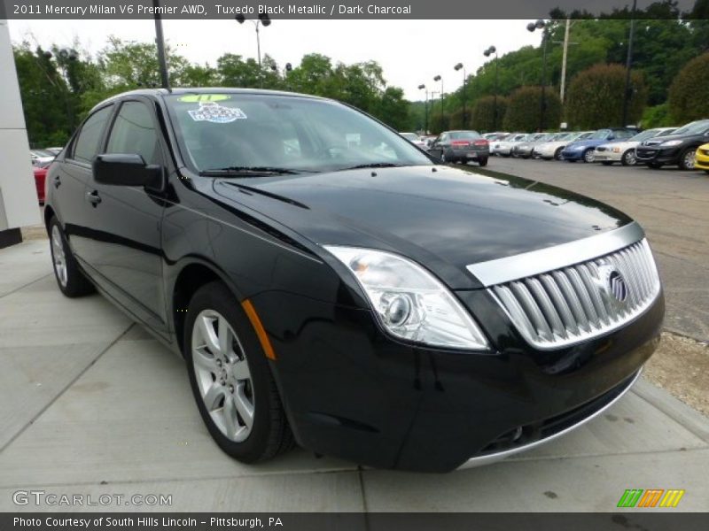 Tuxedo Black Metallic / Dark Charcoal 2011 Mercury Milan V6 Premier AWD