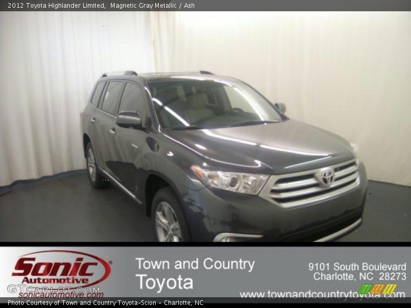 Magnetic Gray Metallic / Ash 2012 Toyota Highlander Limited