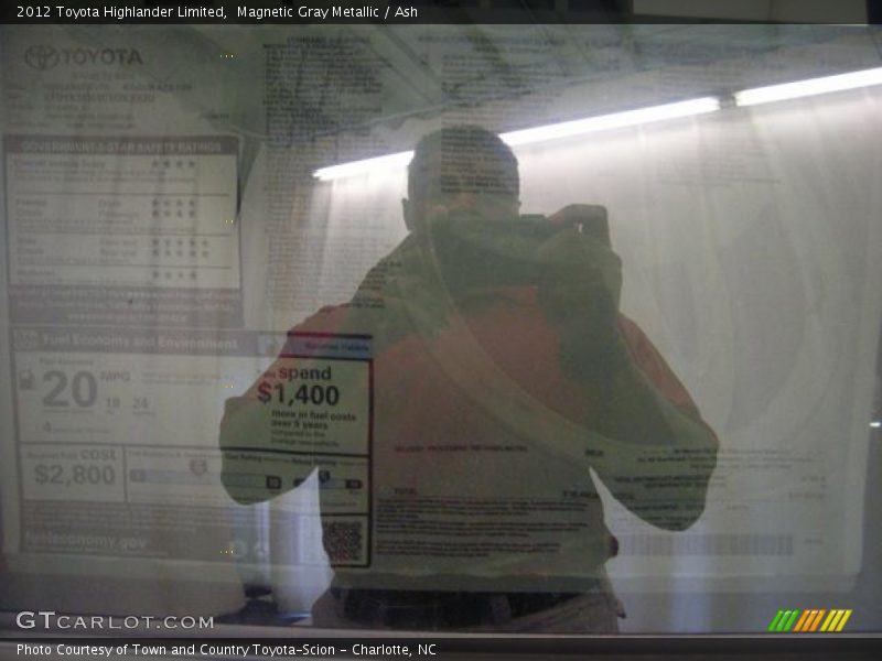 Magnetic Gray Metallic / Ash 2012 Toyota Highlander Limited