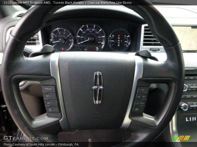 Tuxedo Black Metallic / Charcoal Black/Fine Line Ebony 2010 Lincoln MKS EcoBoost AWD