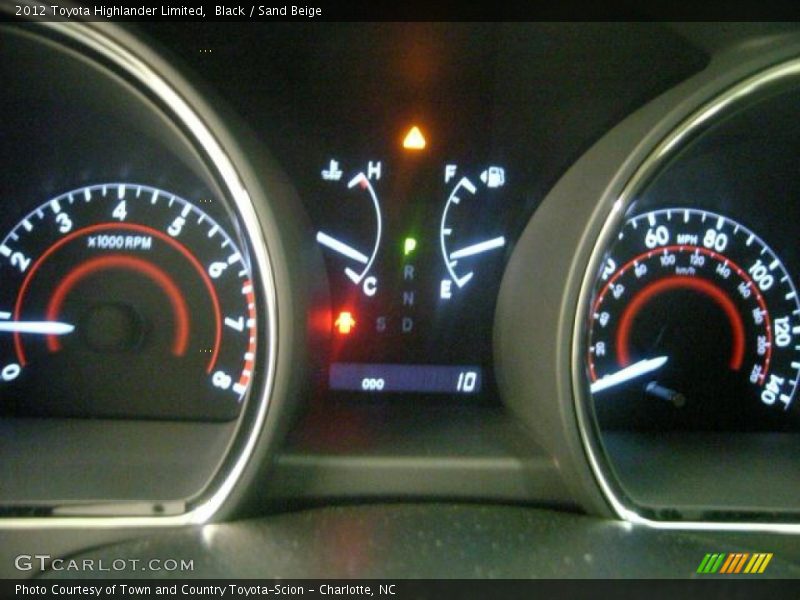 Black / Sand Beige 2012 Toyota Highlander Limited