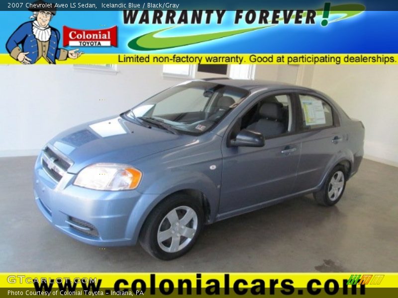 Icelandic Blue / Black/Gray 2007 Chevrolet Aveo LS Sedan
