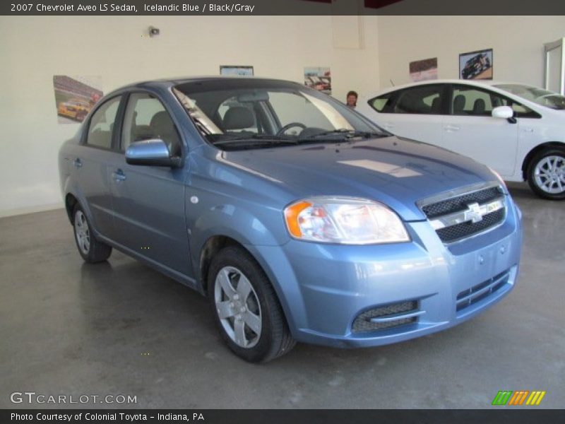 Icelandic Blue / Black/Gray 2007 Chevrolet Aveo LS Sedan