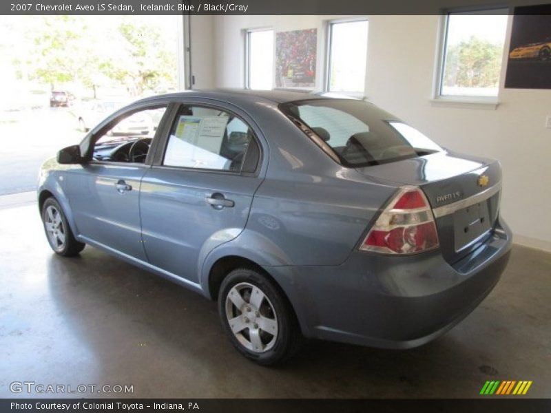 Icelandic Blue / Black/Gray 2007 Chevrolet Aveo LS Sedan