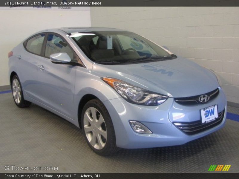 Blue Sky Metallic / Beige 2011 Hyundai Elantra Limited
