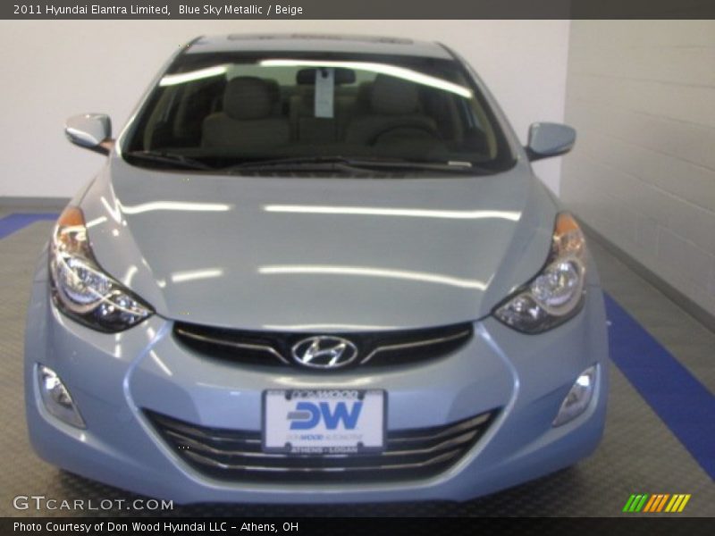 Blue Sky Metallic / Beige 2011 Hyundai Elantra Limited