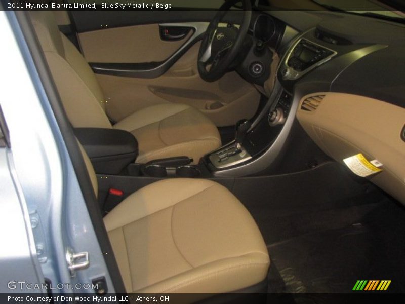 Blue Sky Metallic / Beige 2011 Hyundai Elantra Limited