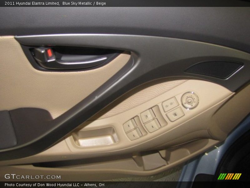 Blue Sky Metallic / Beige 2011 Hyundai Elantra Limited