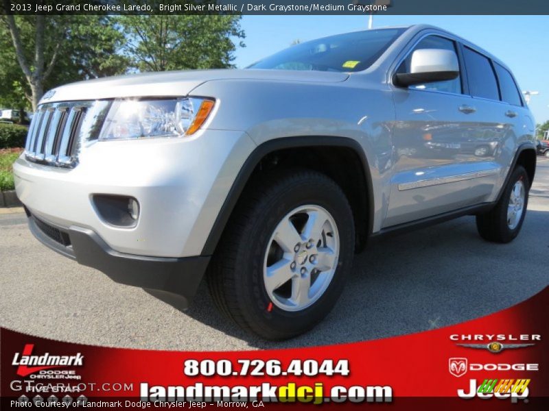 Bright Silver Metallic / Dark Graystone/Medium Graystone 2013 Jeep Grand Cherokee Laredo