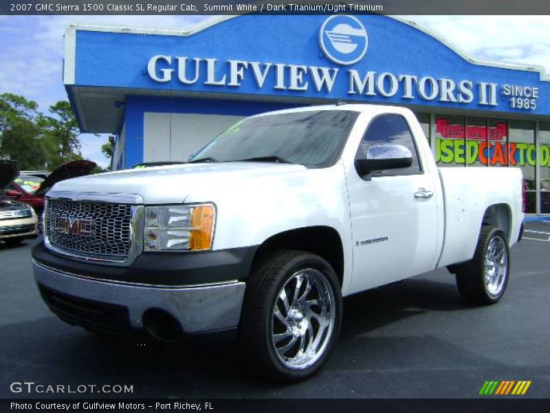 Summit White / Dark Titanium/Light Titanium 2007 GMC Sierra 1500 Classic SL Regular Cab