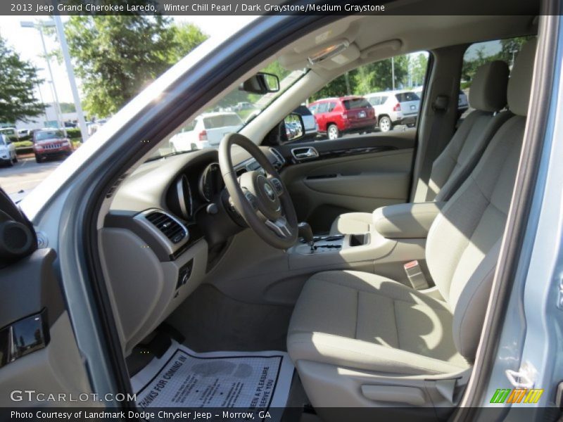 Winter Chill Pearl / Dark Graystone/Medium Graystone 2013 Jeep Grand Cherokee Laredo