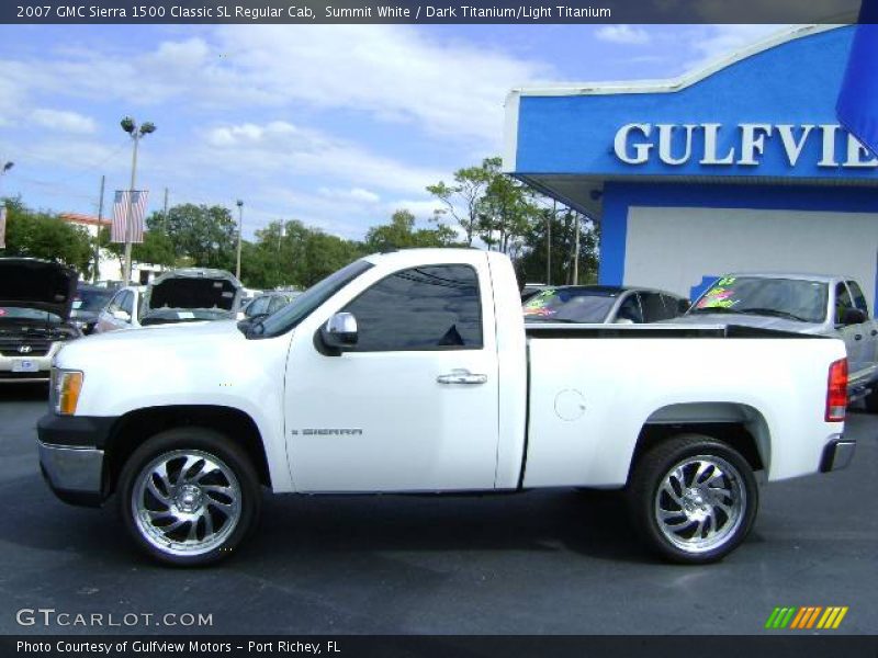 Summit White / Dark Titanium/Light Titanium 2007 GMC Sierra 1500 Classic SL Regular Cab