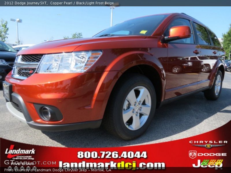 Copper Pearl / Black/Light Frost Beige 2012 Dodge Journey SXT