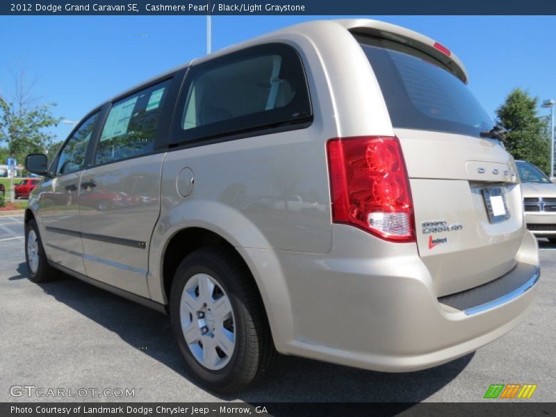 Cashmere Pearl / Black/Light Graystone 2012 Dodge Grand Caravan SE