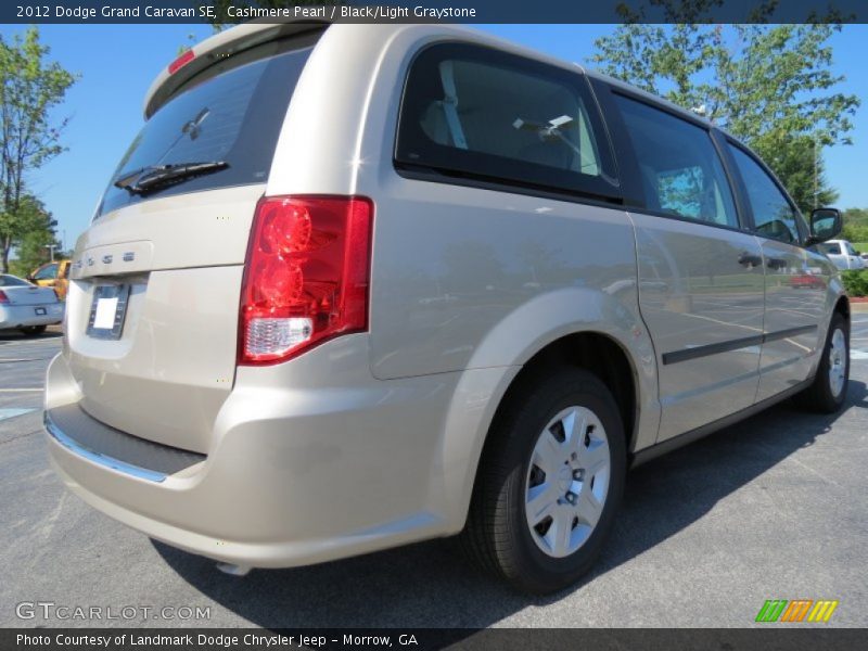 Cashmere Pearl / Black/Light Graystone 2012 Dodge Grand Caravan SE