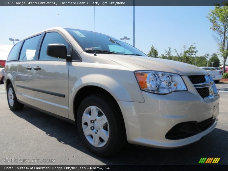 Cashmere Pearl / Black/Light Graystone 2012 Dodge Grand Caravan SE