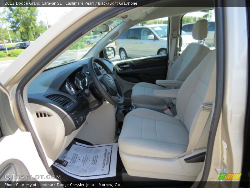 Cashmere Pearl / Black/Light Graystone 2012 Dodge Grand Caravan SE