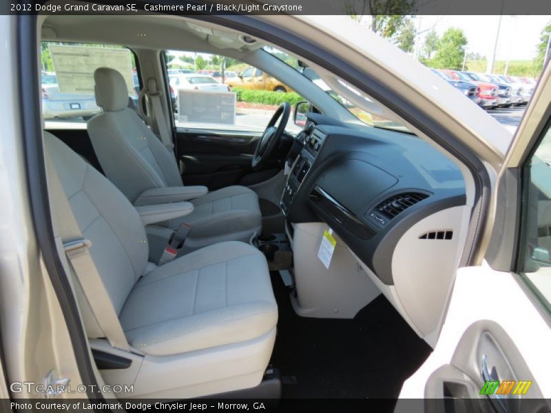Cashmere Pearl / Black/Light Graystone 2012 Dodge Grand Caravan SE