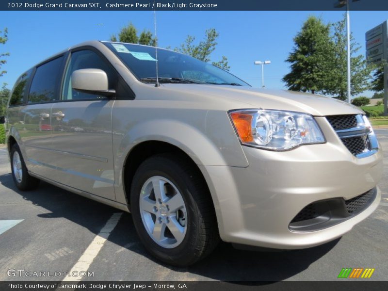 Cashmere Pearl / Black/Light Graystone 2012 Dodge Grand Caravan SXT