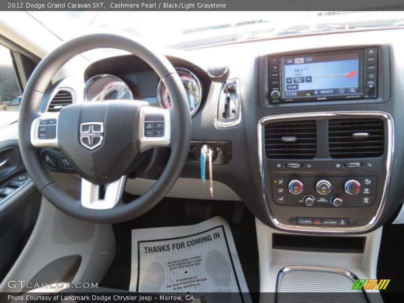 Cashmere Pearl / Black/Light Graystone 2012 Dodge Grand Caravan SXT