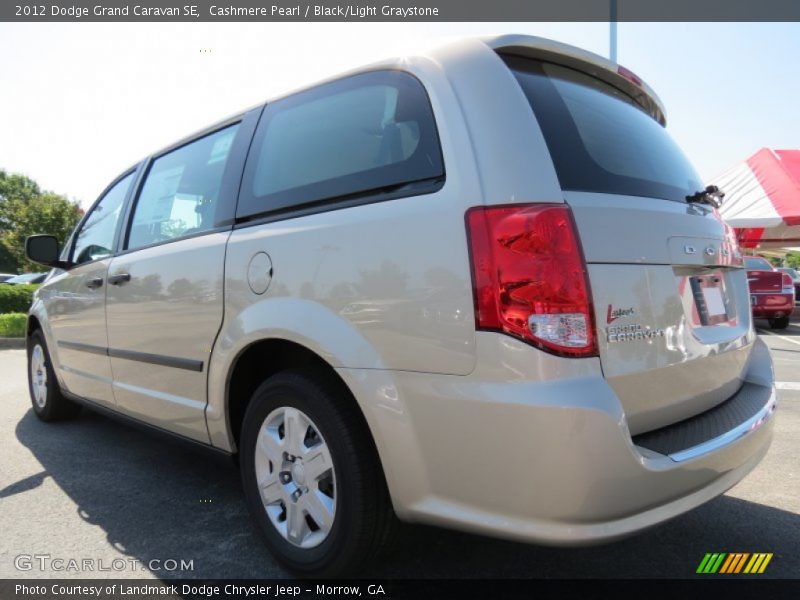 Cashmere Pearl / Black/Light Graystone 2012 Dodge Grand Caravan SE
