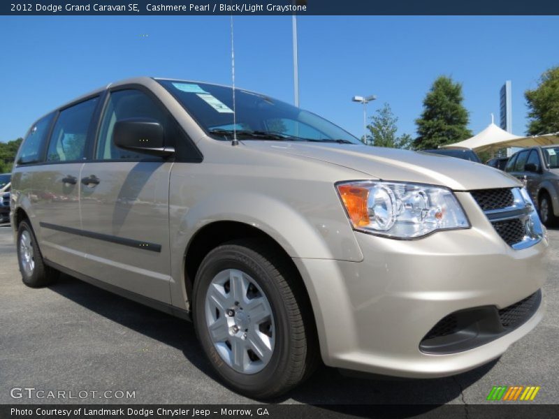 Cashmere Pearl / Black/Light Graystone 2012 Dodge Grand Caravan SE
