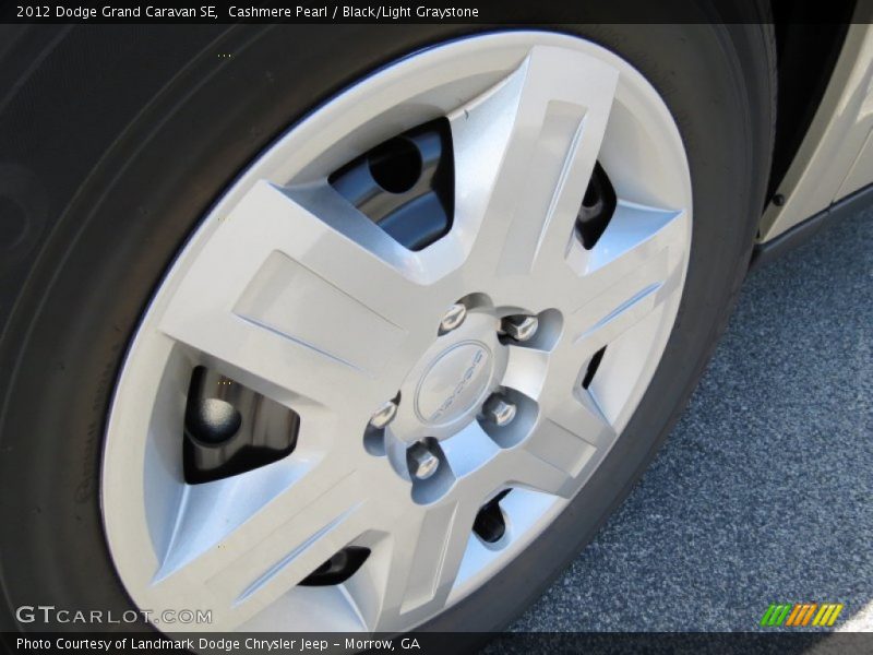 Cashmere Pearl / Black/Light Graystone 2012 Dodge Grand Caravan SE