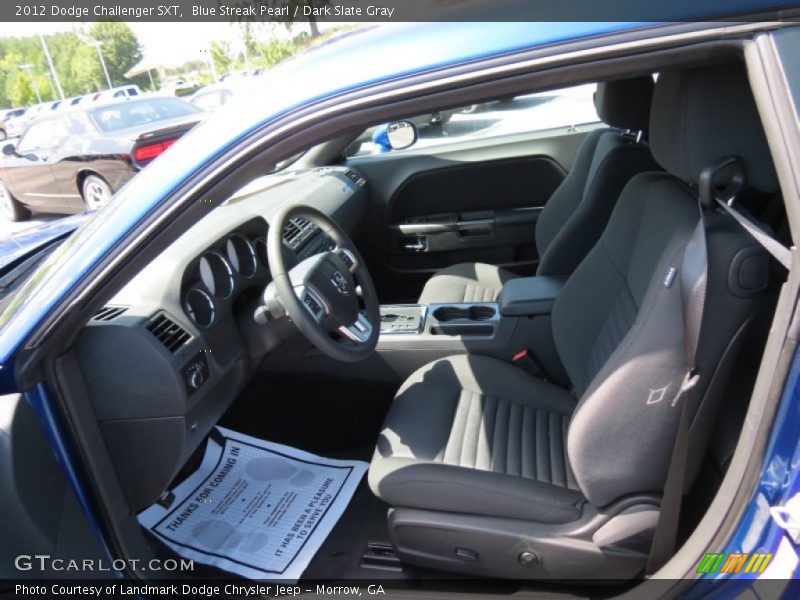 Blue Streak Pearl / Dark Slate Gray 2012 Dodge Challenger SXT