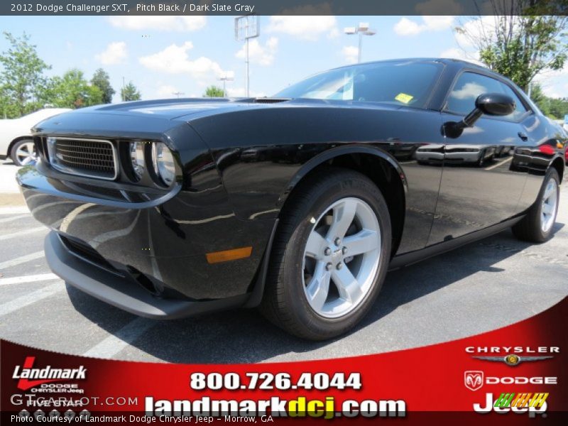 Pitch Black / Dark Slate Gray 2012 Dodge Challenger SXT