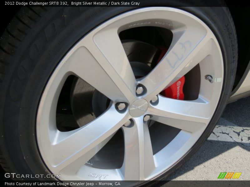 Bright Silver Metallic / Dark Slate Gray 2012 Dodge Challenger SRT8 392