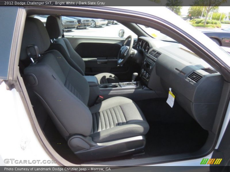 Bright White / Dark Slate Gray 2012 Dodge Challenger SXT