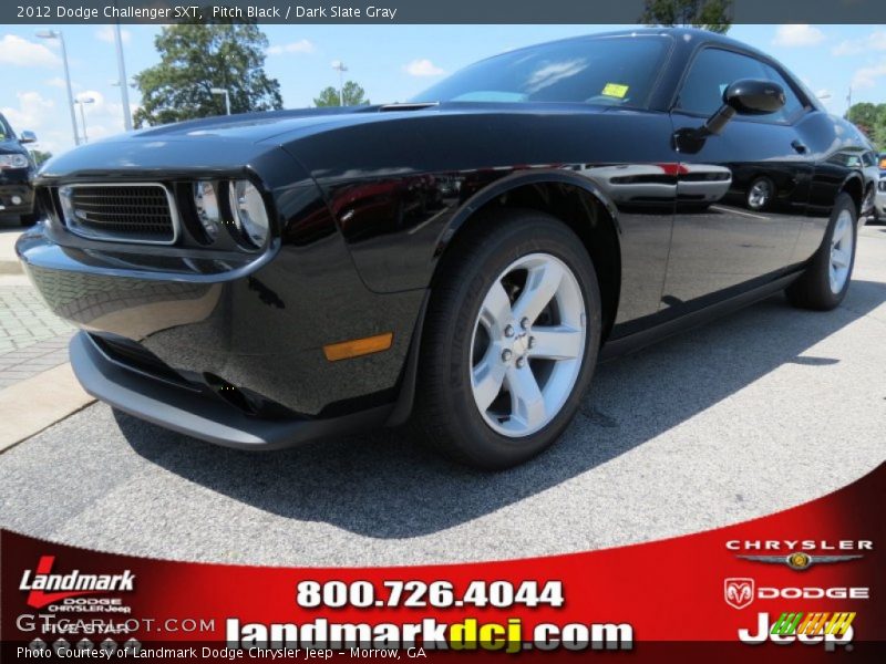Pitch Black / Dark Slate Gray 2012 Dodge Challenger SXT