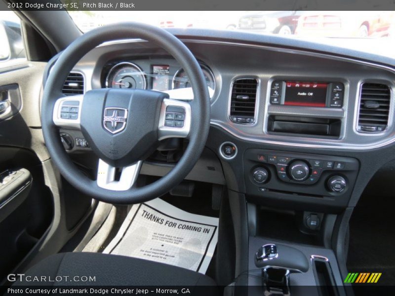 Pitch Black / Black 2012 Dodge Charger SE
