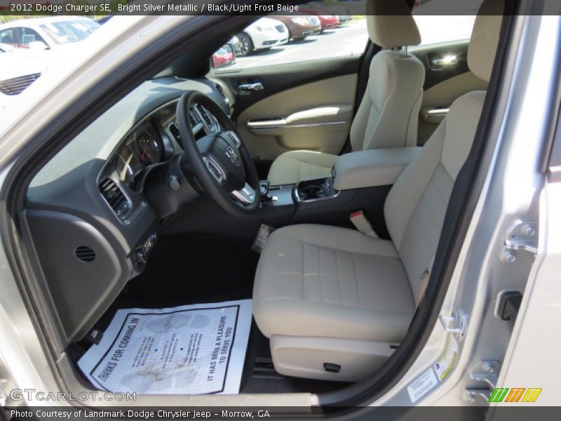 Bright Silver Metallic / Black/Light Frost Beige 2012 Dodge Charger SE