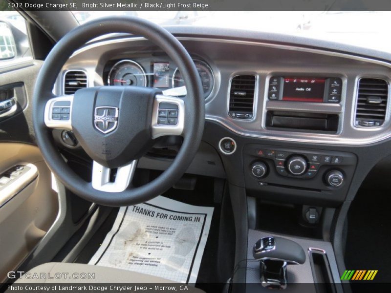 Bright Silver Metallic / Black/Light Frost Beige 2012 Dodge Charger SE