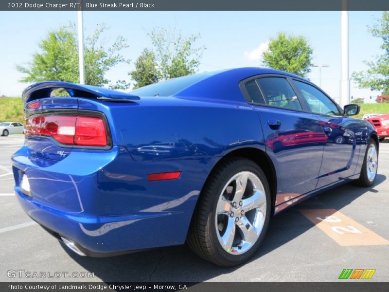 Blue Streak Pearl / Black 2012 Dodge Charger R/T