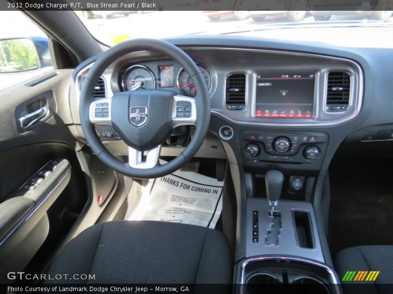 Blue Streak Pearl / Black 2012 Dodge Charger R/T
