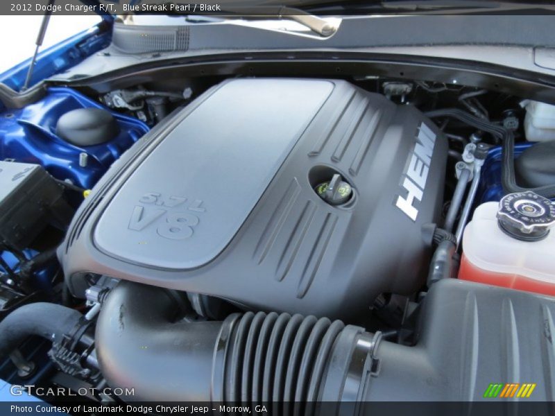 Blue Streak Pearl / Black 2012 Dodge Charger R/T