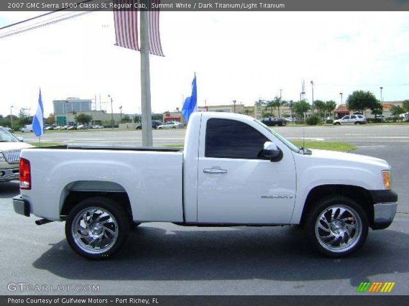Summit White / Dark Titanium/Light Titanium 2007 GMC Sierra 1500 Classic SL Regular Cab