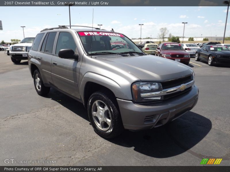 Graystone Metallic / Light Gray 2007 Chevrolet TrailBlazer LS