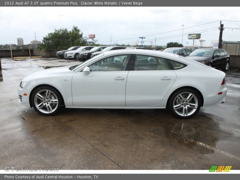Glacier White Metallic / Velvet Beige 2013 Audi A7 3.0T quattro Premium Plus