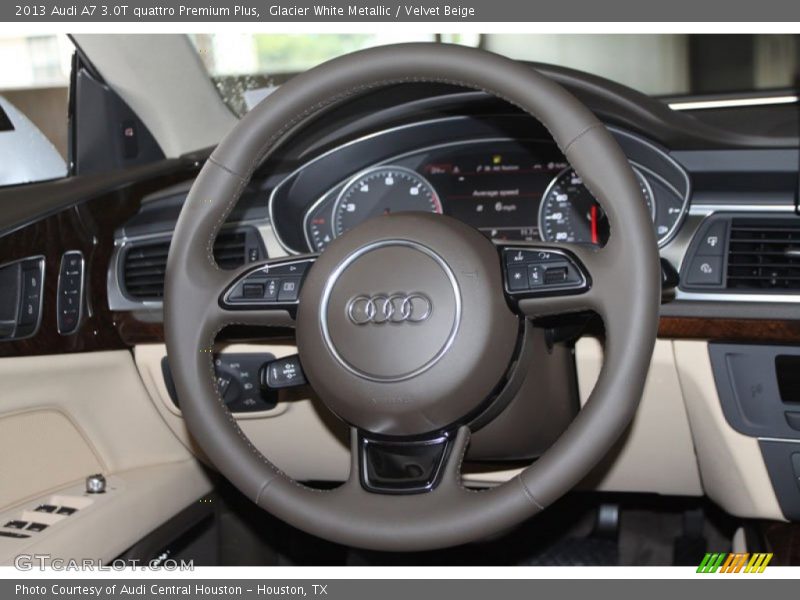 Glacier White Metallic / Velvet Beige 2013 Audi A7 3.0T quattro Premium Plus