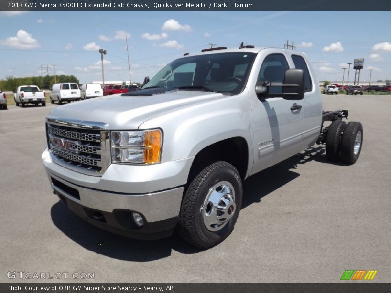 Quicksilver Metallic / Dark Titanium 2013 GMC Sierra 3500HD Extended Cab Chassis