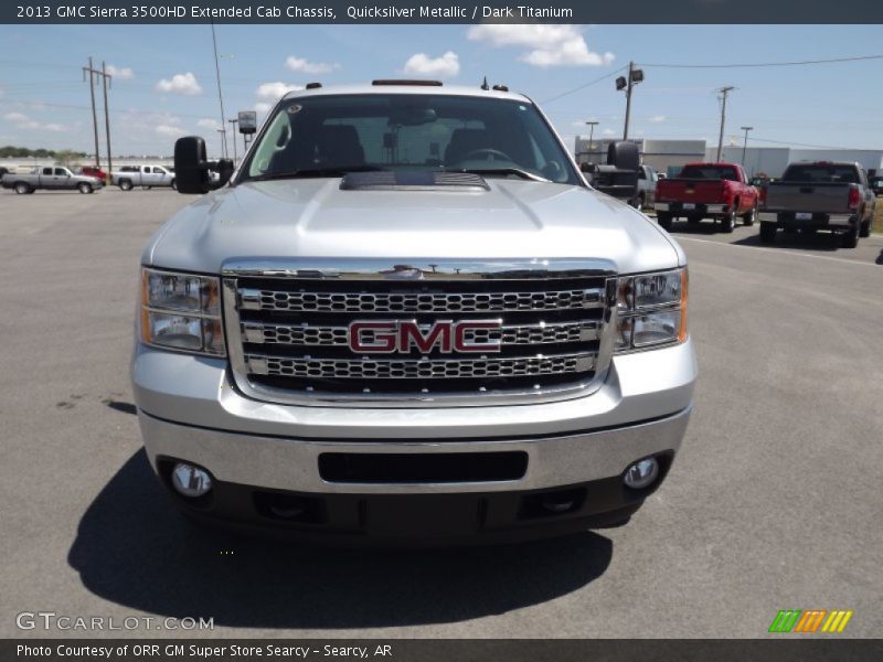 Quicksilver Metallic / Dark Titanium 2013 GMC Sierra 3500HD Extended Cab Chassis