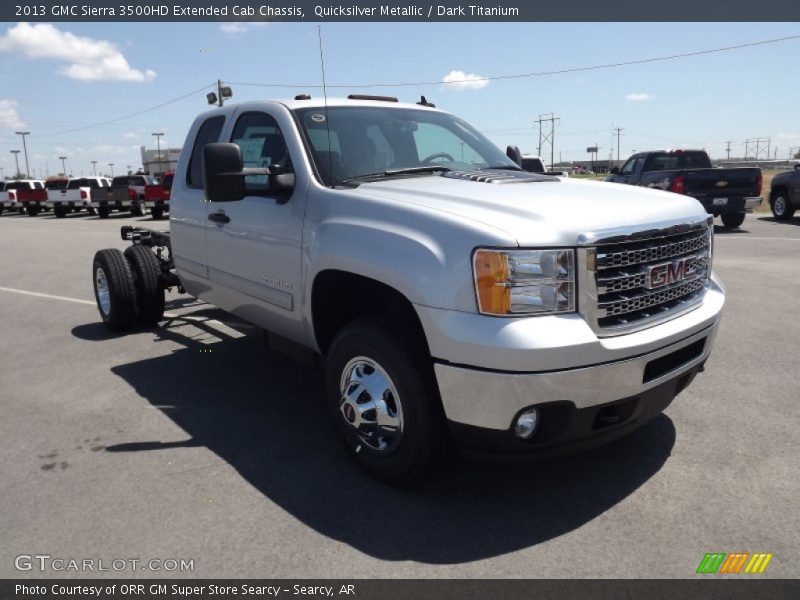 Quicksilver Metallic / Dark Titanium 2013 GMC Sierra 3500HD Extended Cab Chassis