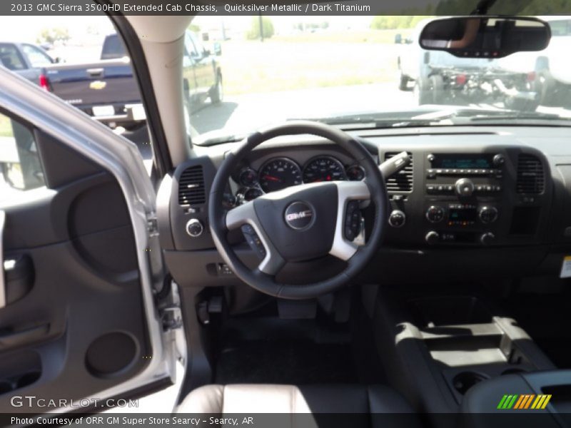 Quicksilver Metallic / Dark Titanium 2013 GMC Sierra 3500HD Extended Cab Chassis