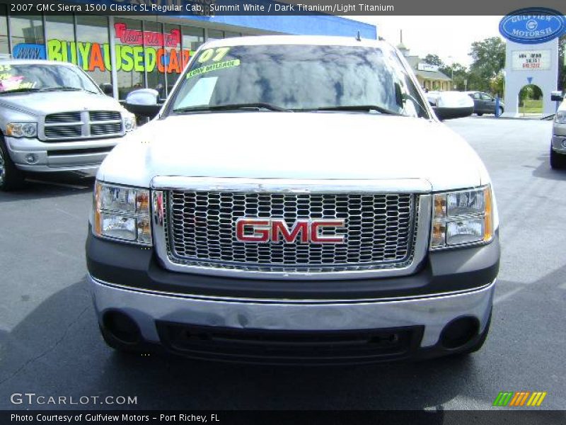 Summit White / Dark Titanium/Light Titanium 2007 GMC Sierra 1500 Classic SL Regular Cab